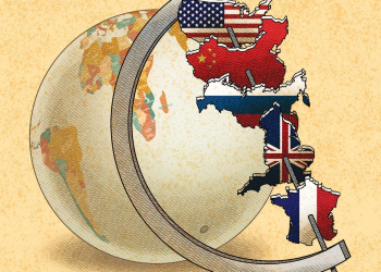 کاریکاتور جهان از دید ابر قدرت ها