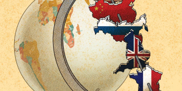 کاریکاتور جهان از دید ابر قدرت ها