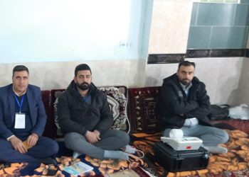 ستاد انتخابات روستای چلمبر در مسجد جامع با مدیریت اعضای محترم شورای اسلامی و دهیار محترم
